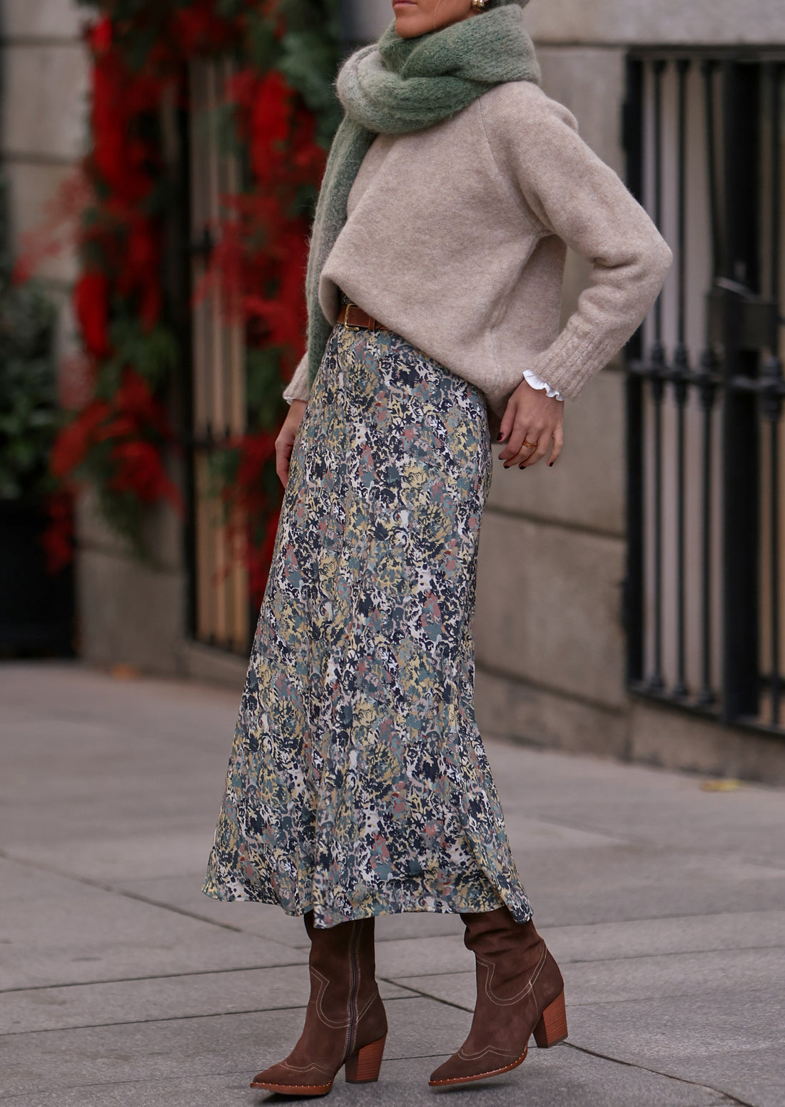 Bufanda Viena verde/beige