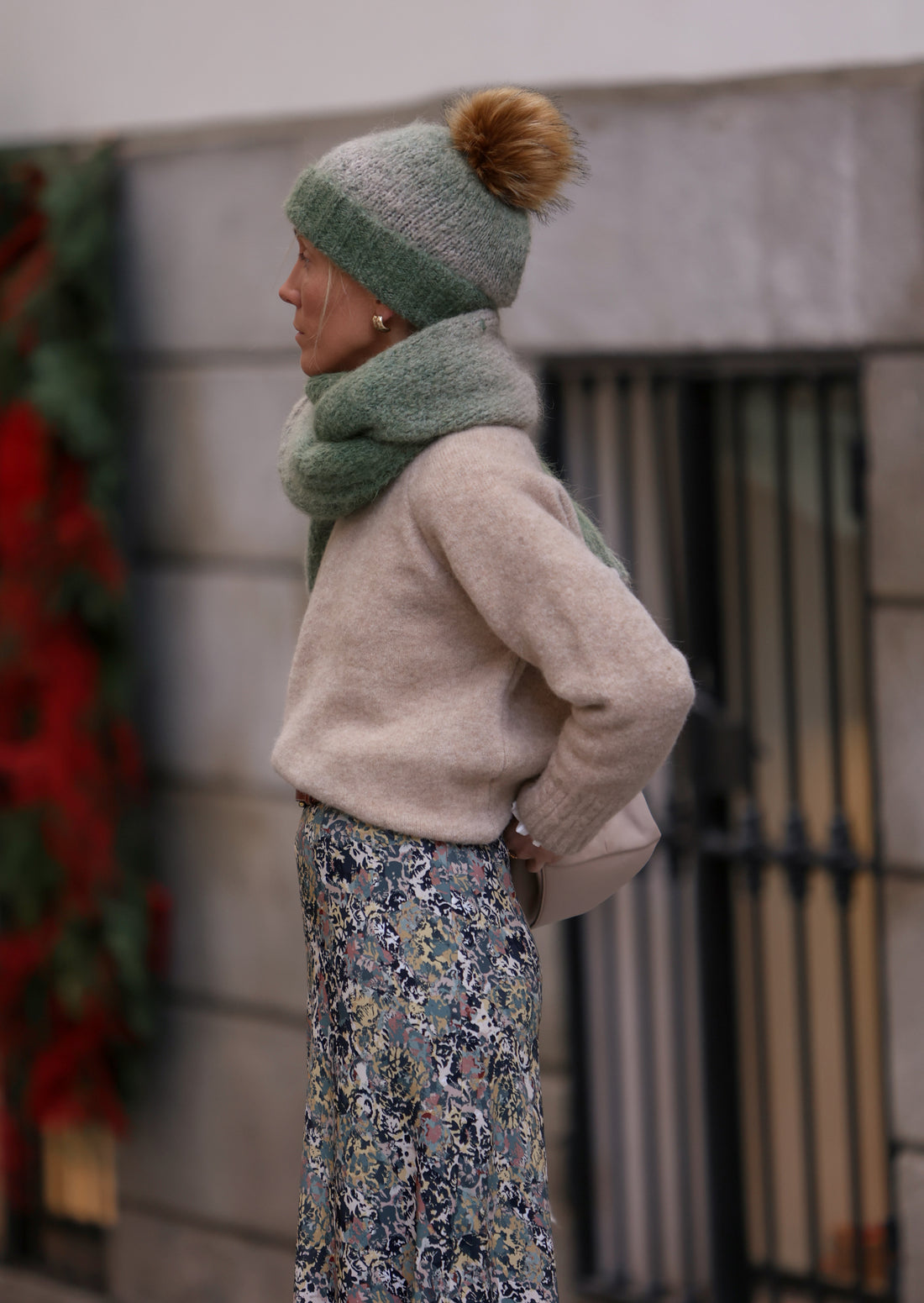 Bufanda Viena verde/beige
