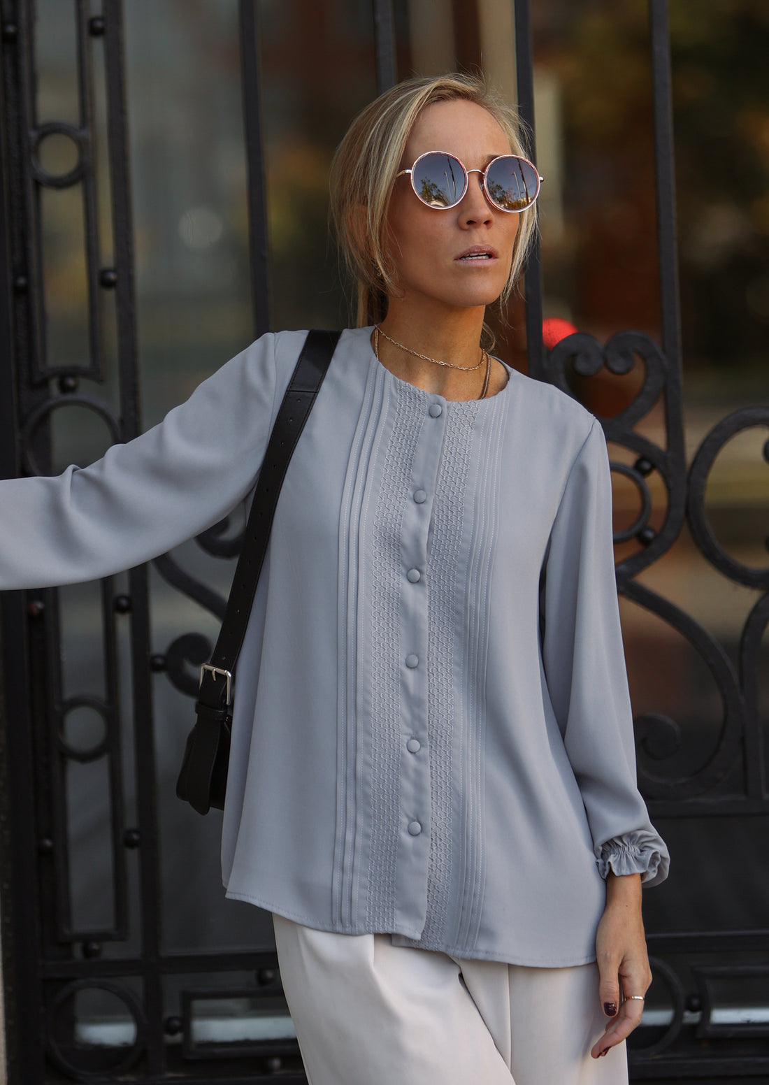 Blusa Carol gris