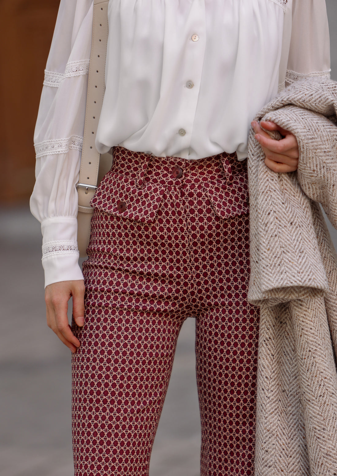 Pantalón Tomy borgoña
