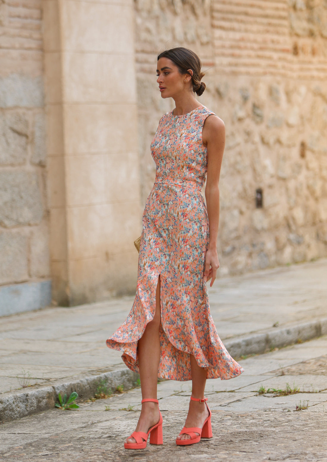 Vestido Frida salmón