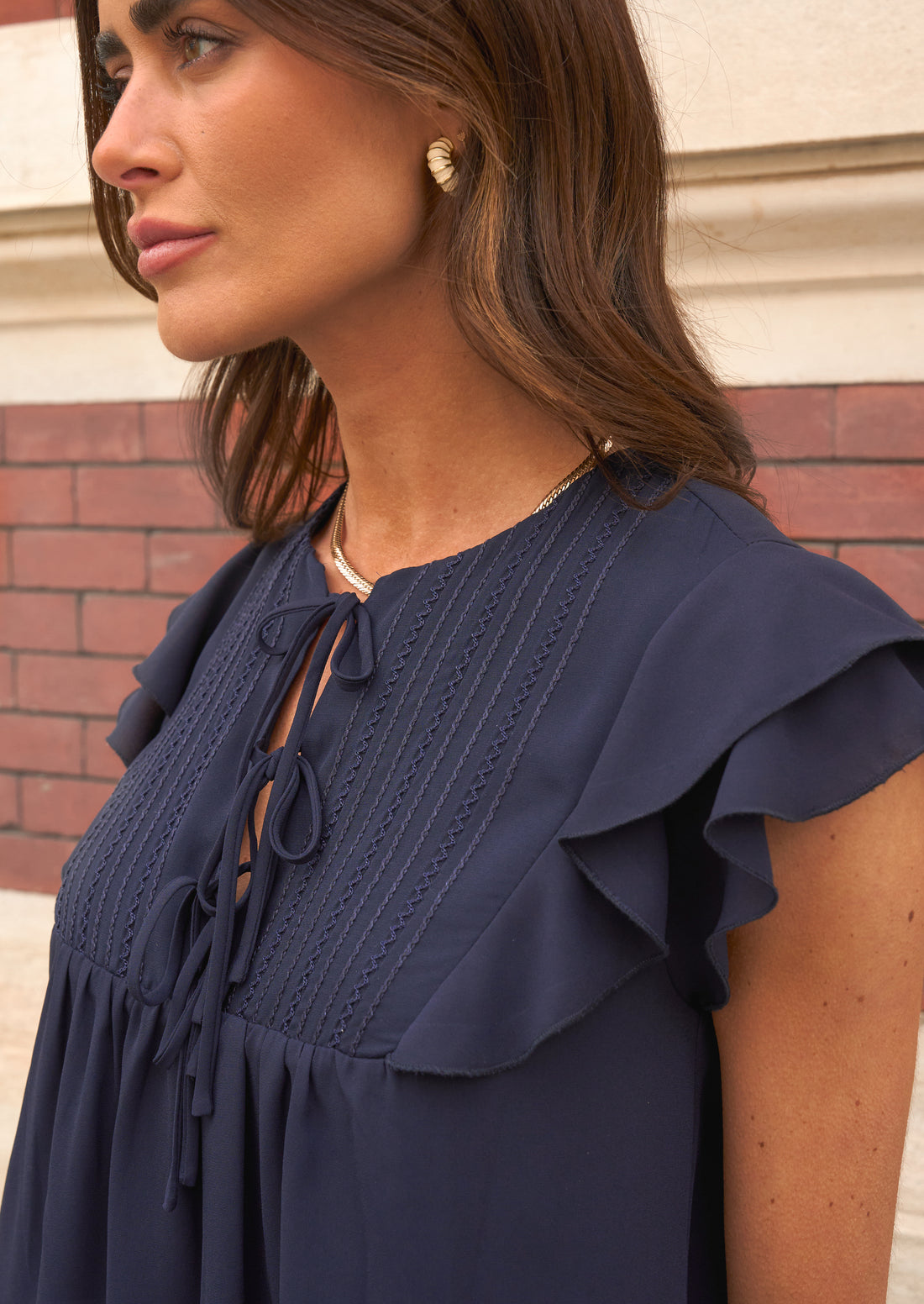 Navy Leva Blouse