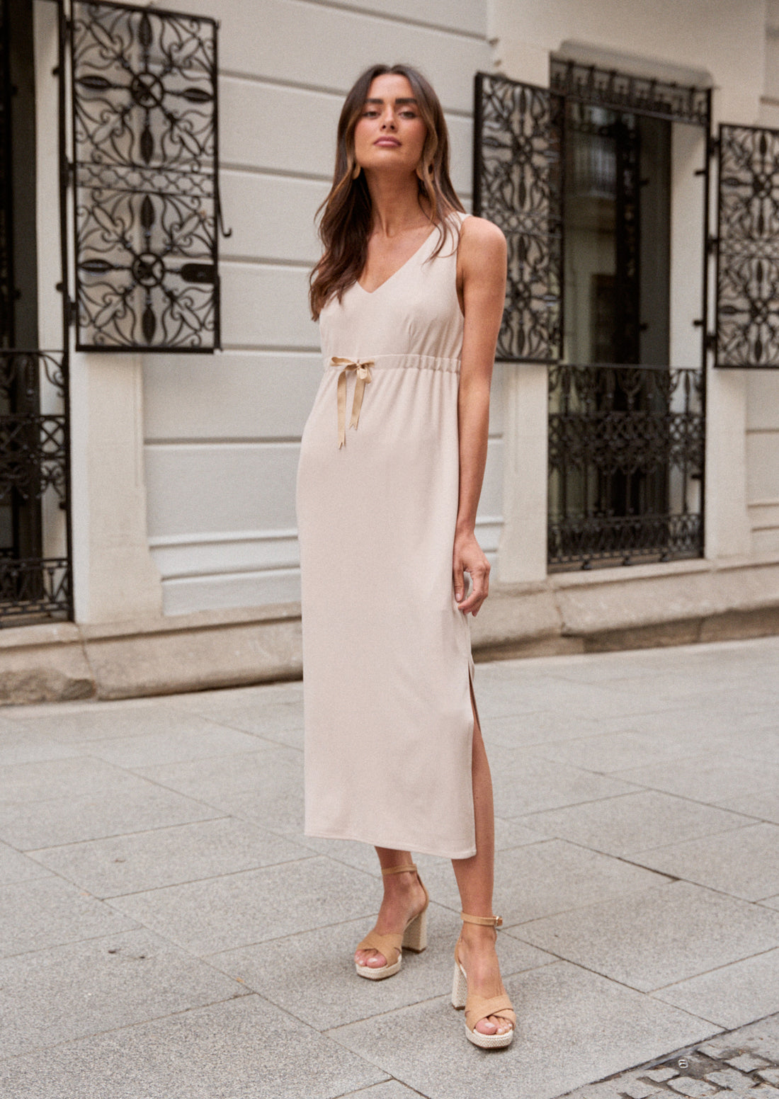Vestido Roma beige