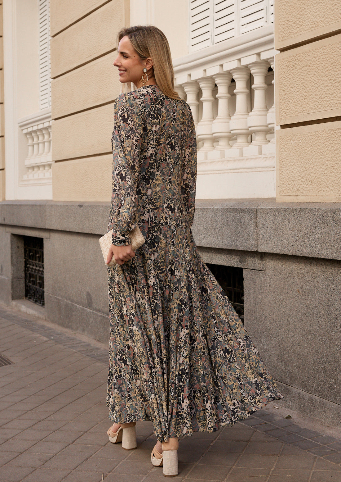 Vestido Maxime kaki