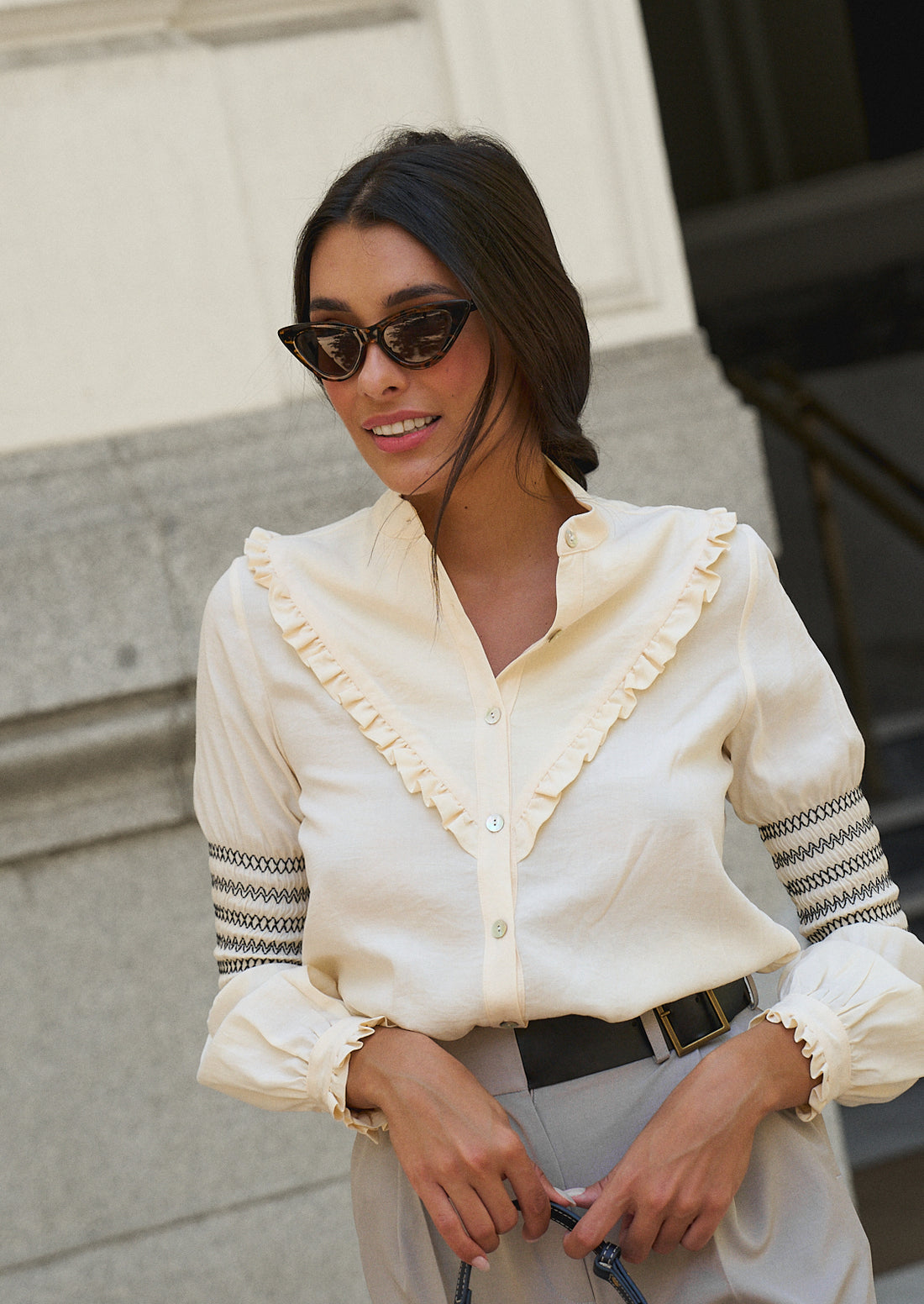 Camisa Ronie cream