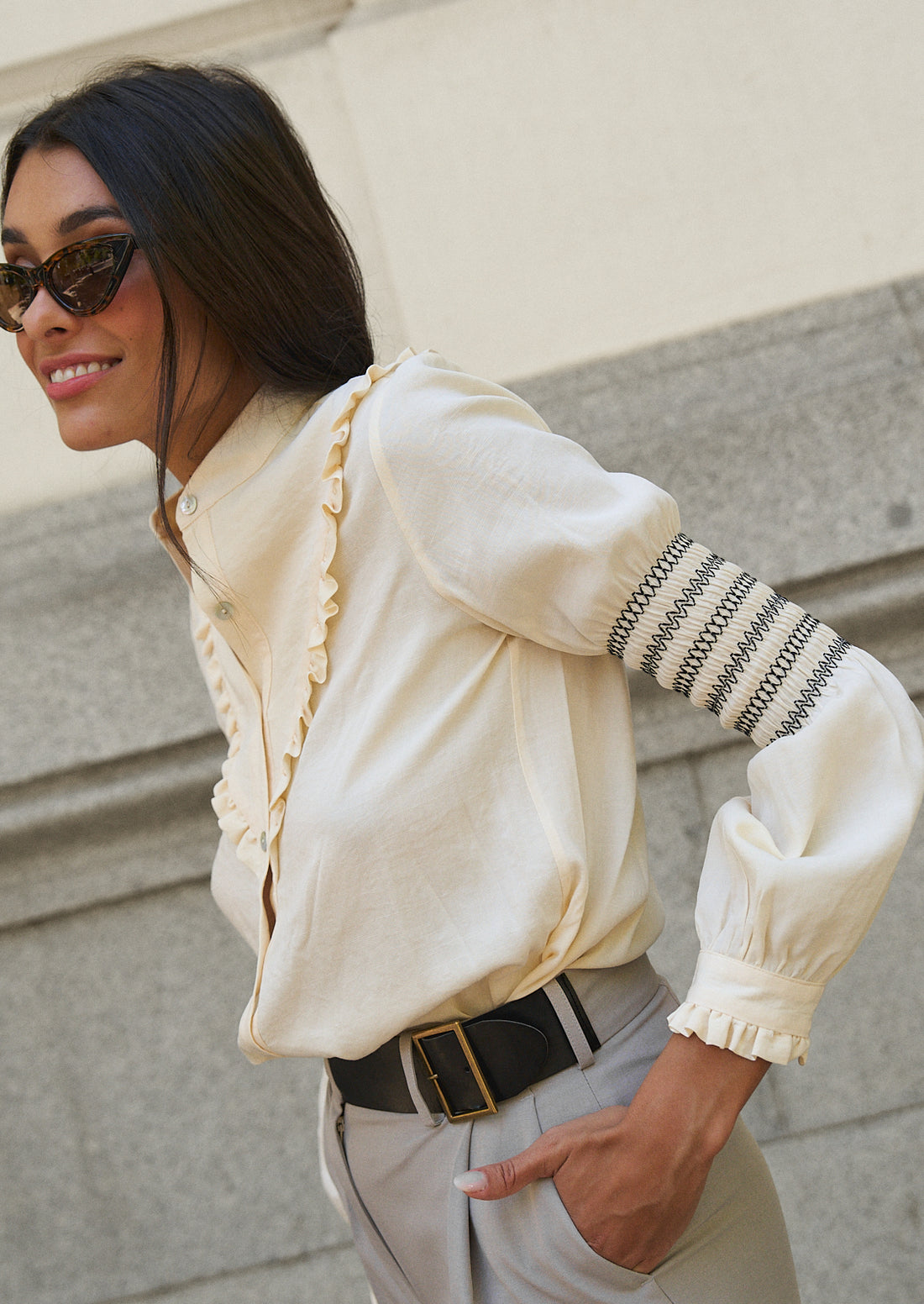Camisa Ronie cream