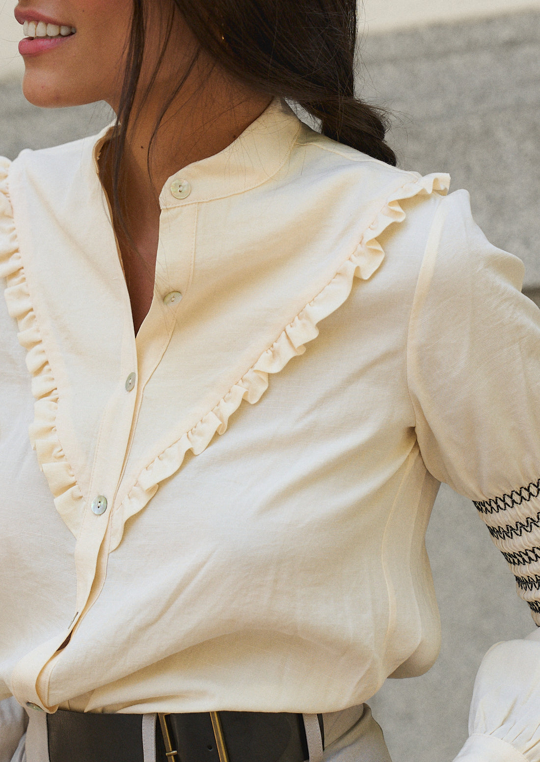 Camisa Ronie cream