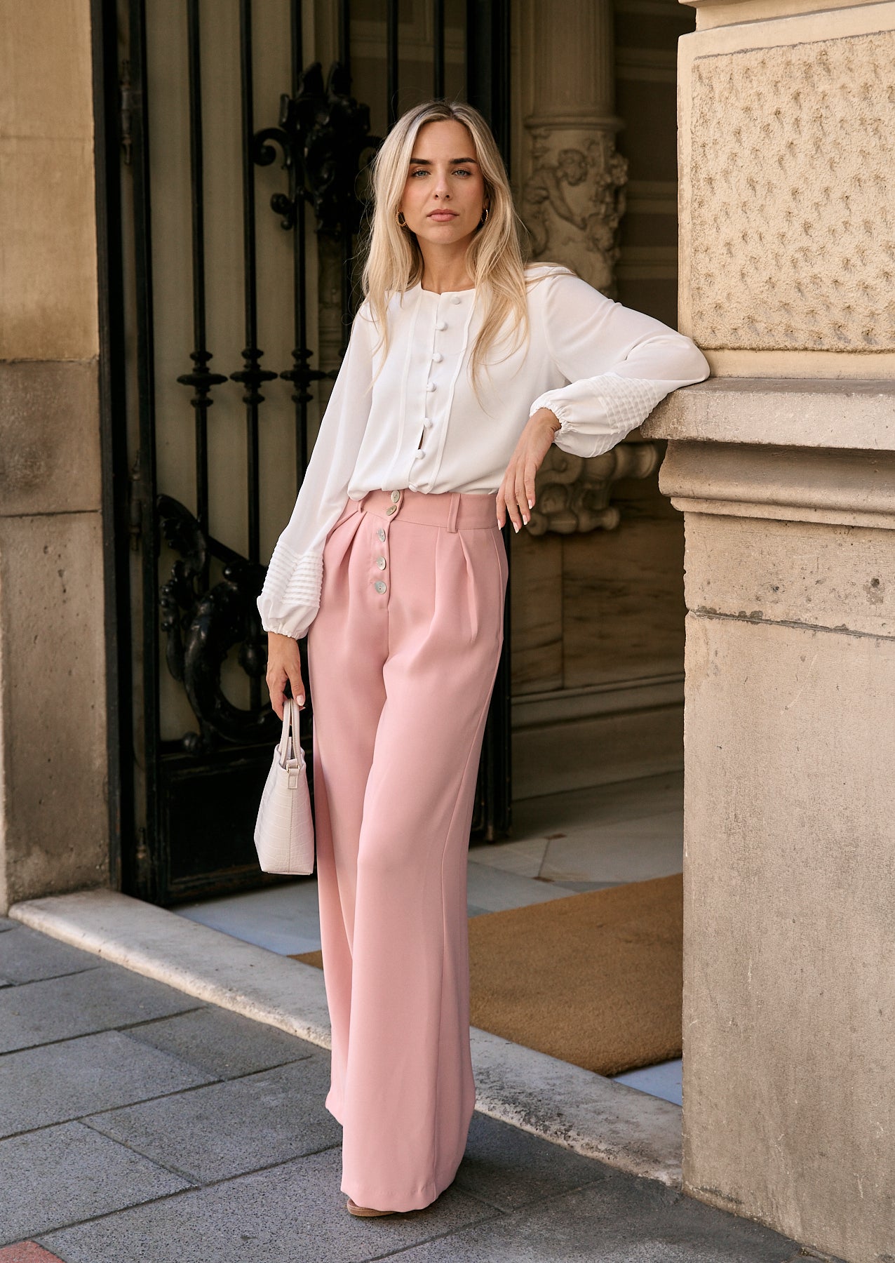 Pantalon store rosa palo