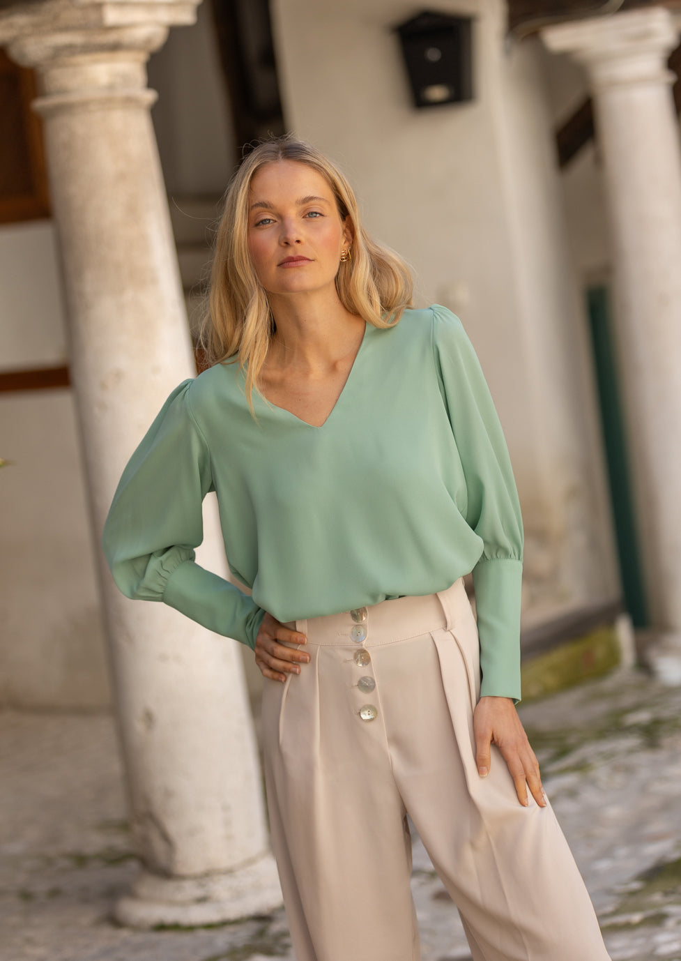 Blusa Paloma aqua