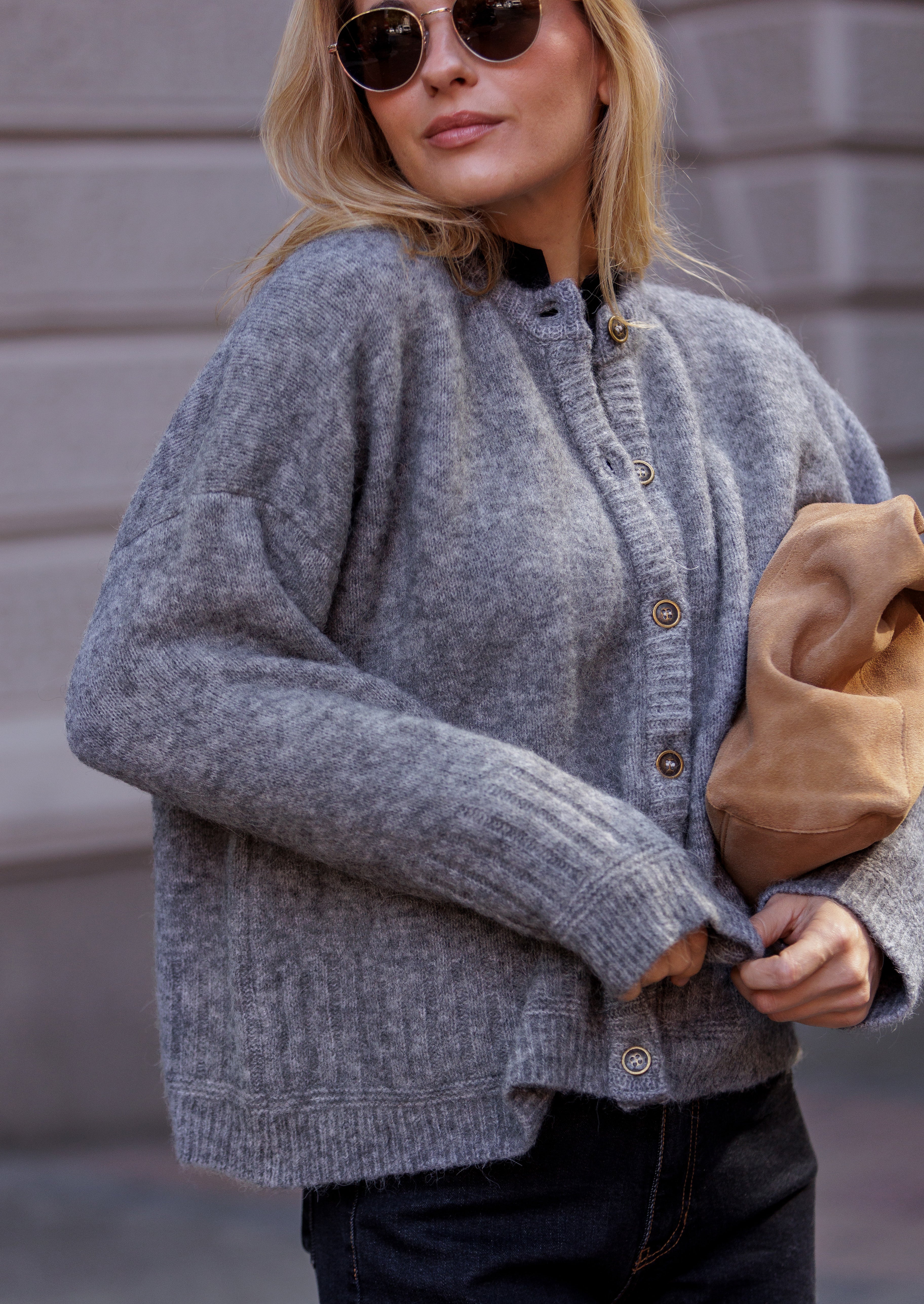 Eddie grey cardigan