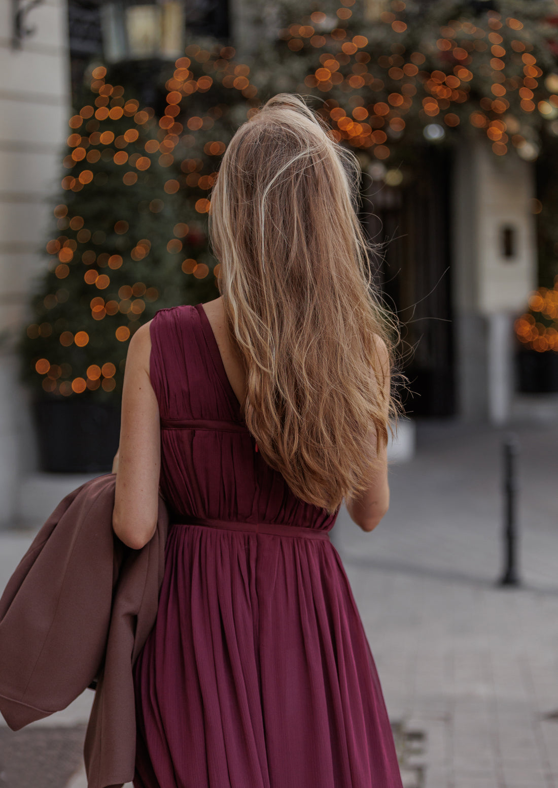 Vestido Piper borgoña