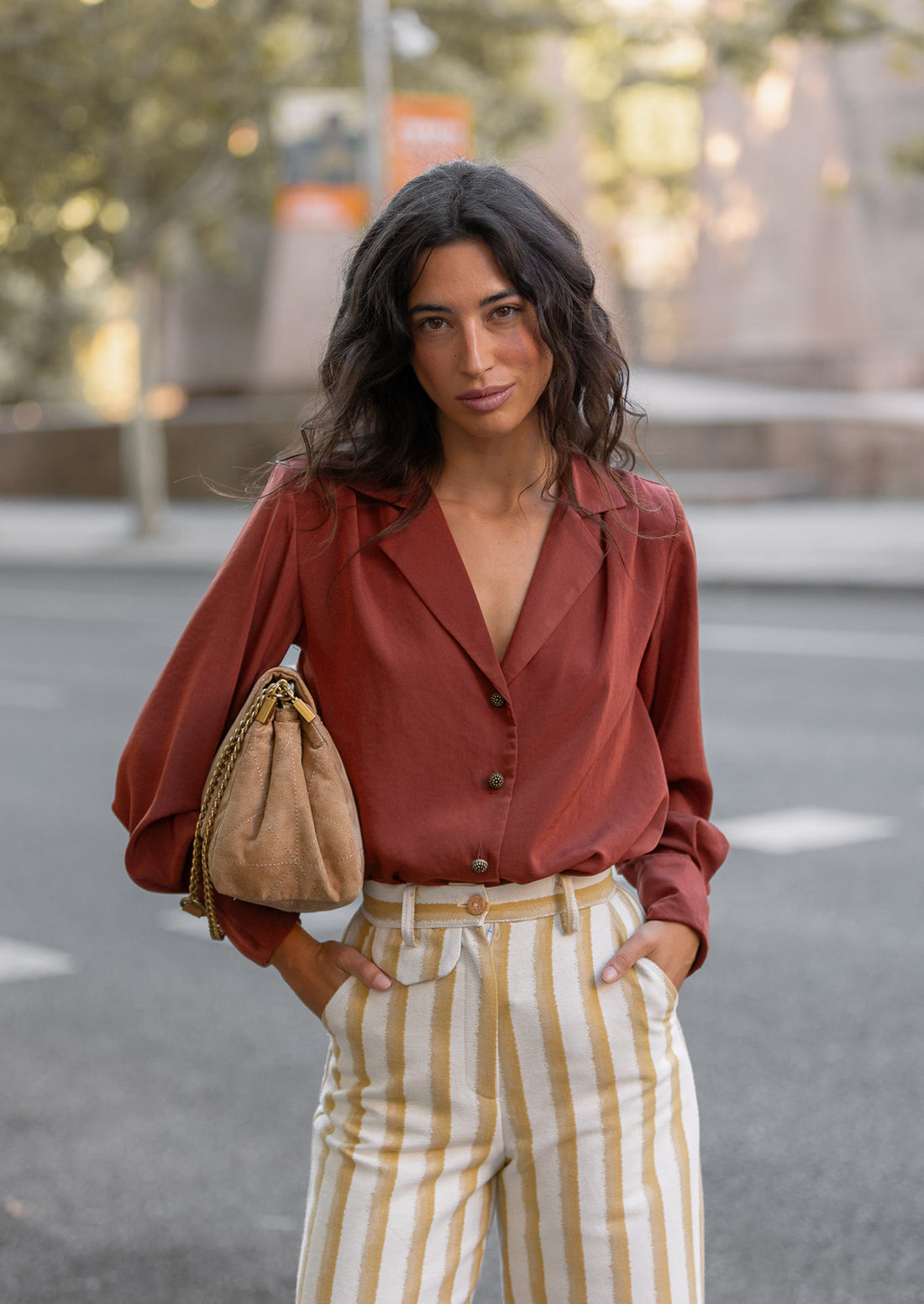 Camisa Alice terracota