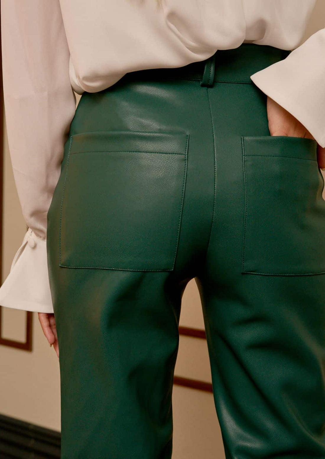 Pantalon Fara vert bouteille