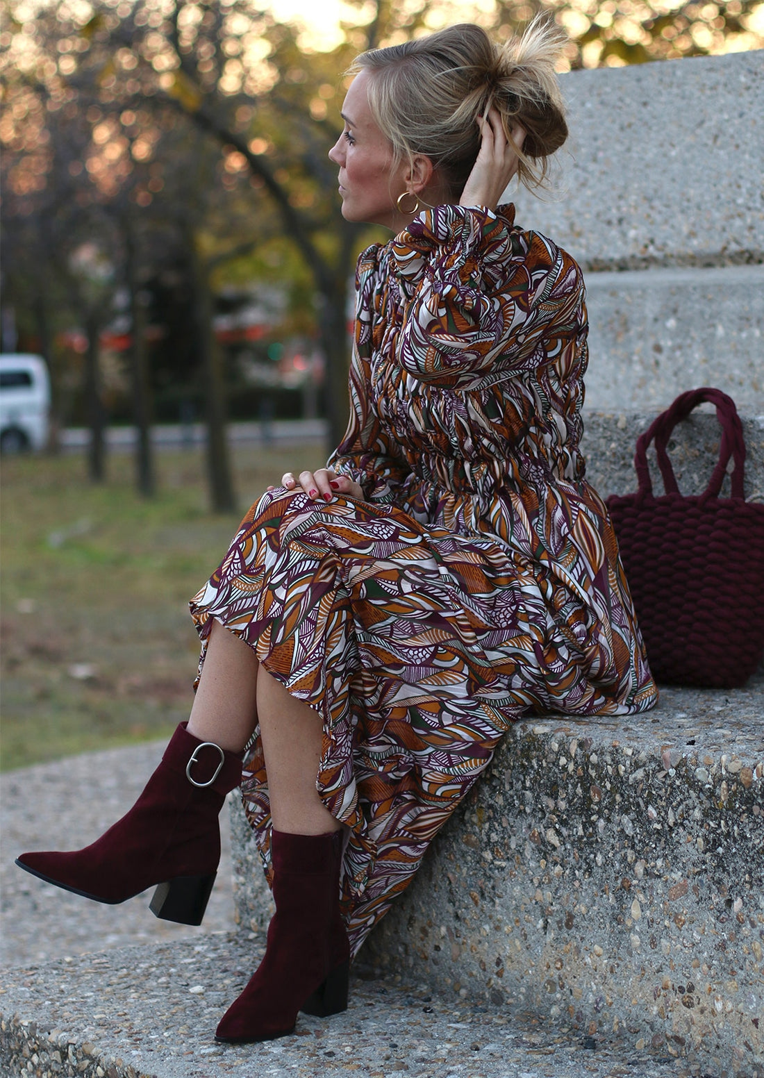 Botines Burgundy